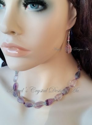 Gemstones-Fluorite-Leaf-Shaped-Jewellery-Set-side-view
